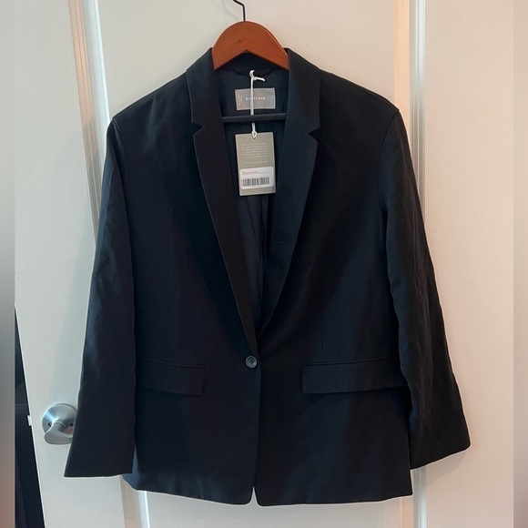 Everlane Black One Button Blazer Size 2 - Picture 3 of 16